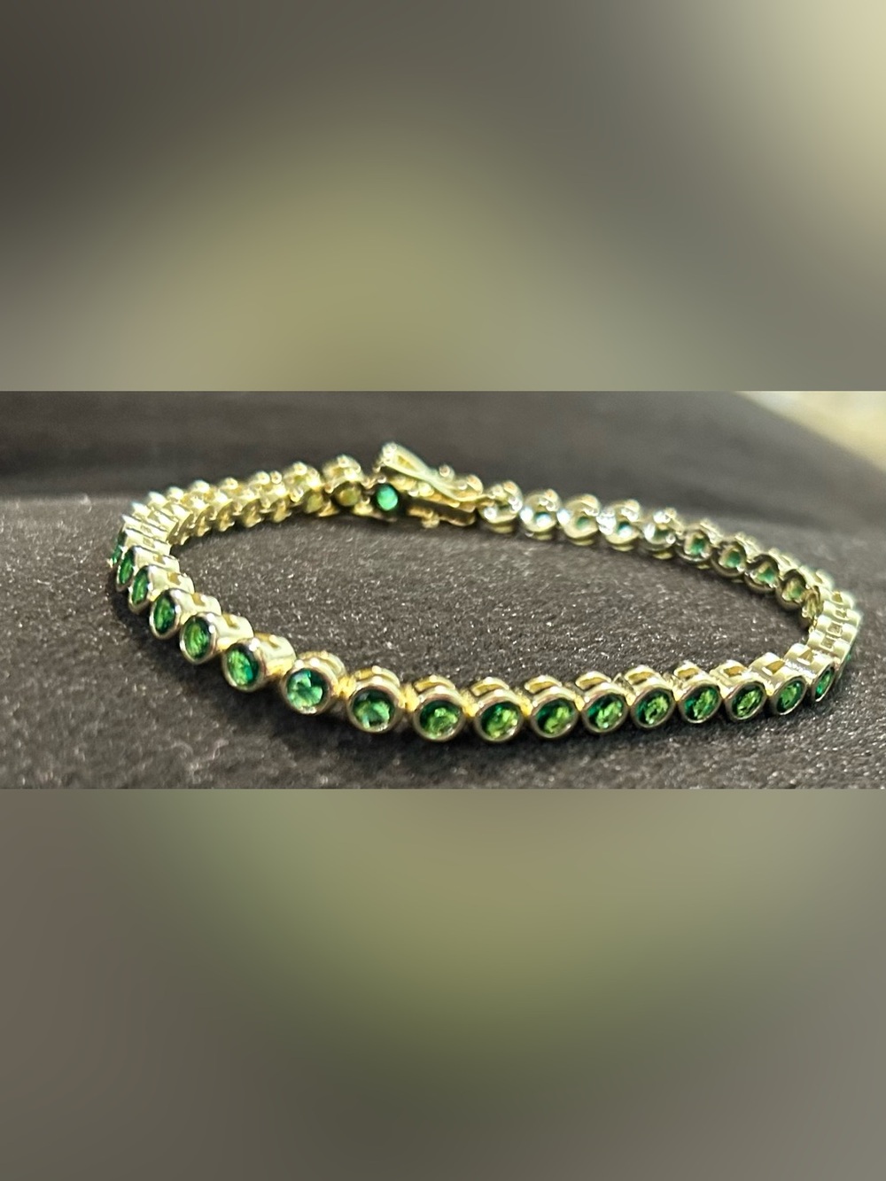 Green Crystal Tennis Bracelet - Women Jewelry